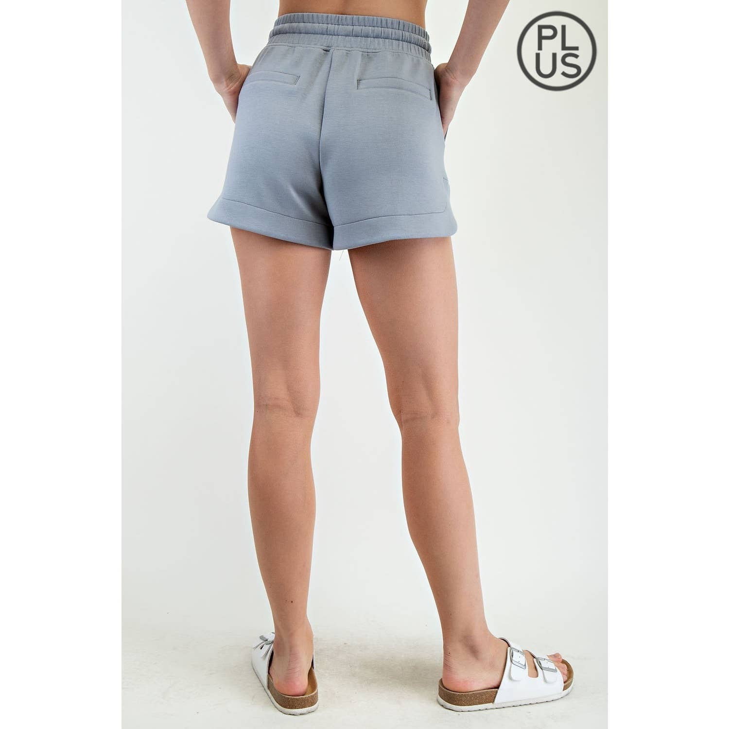 PLUS SIZE MODAL SCUBA SHORT PANTS