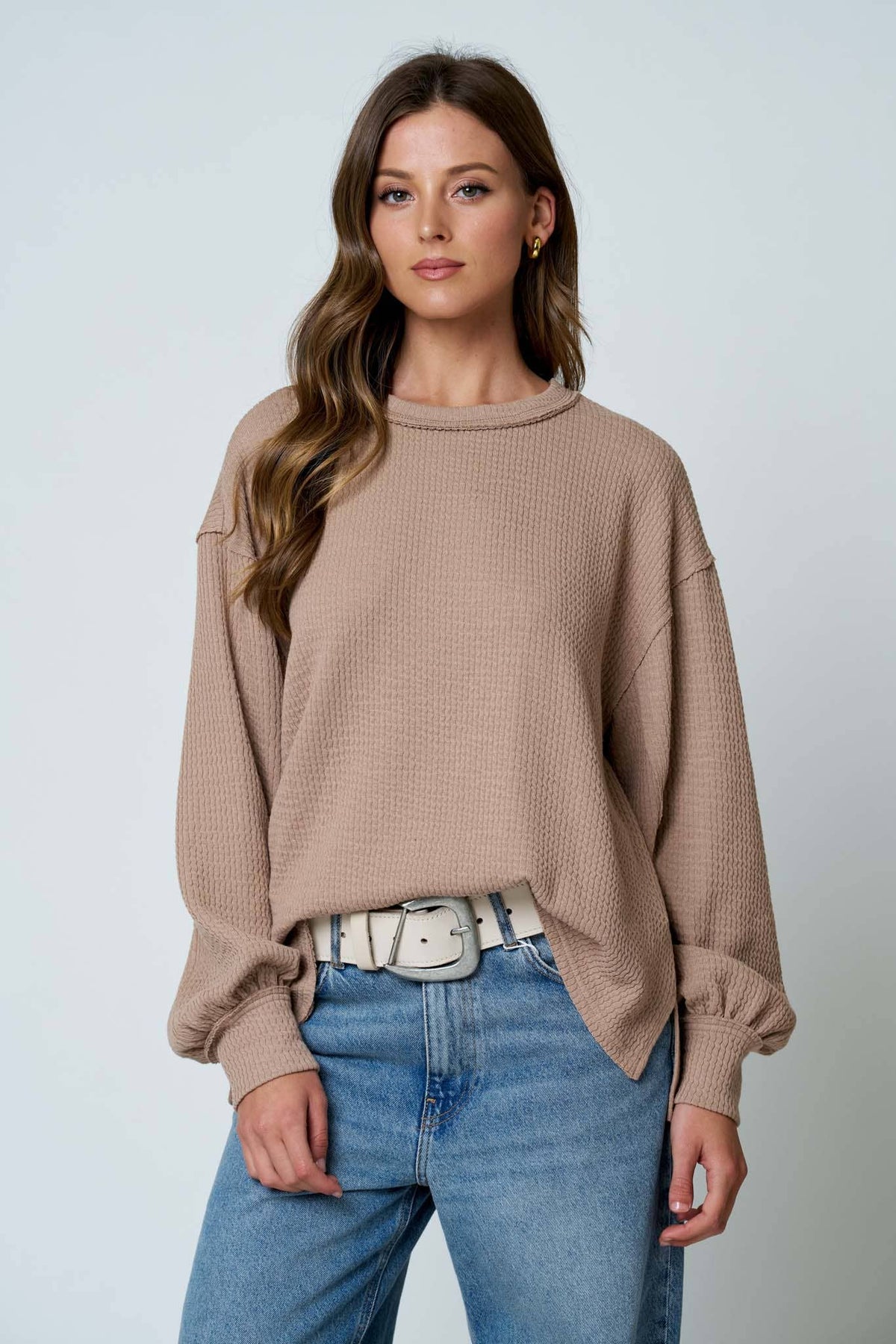 TEXTURED KNIT TOP