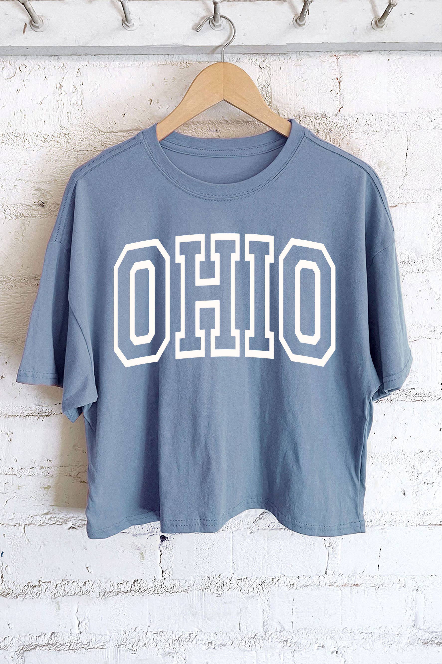 OHIO PUFF GRAPHIC LONG CROP TOP
