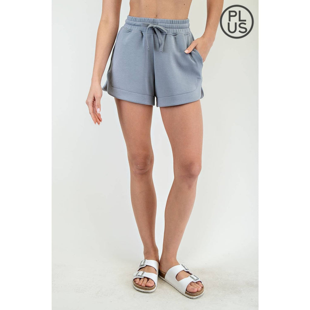 PLUS SIZE MODAL SCUBA SHORT PANTS