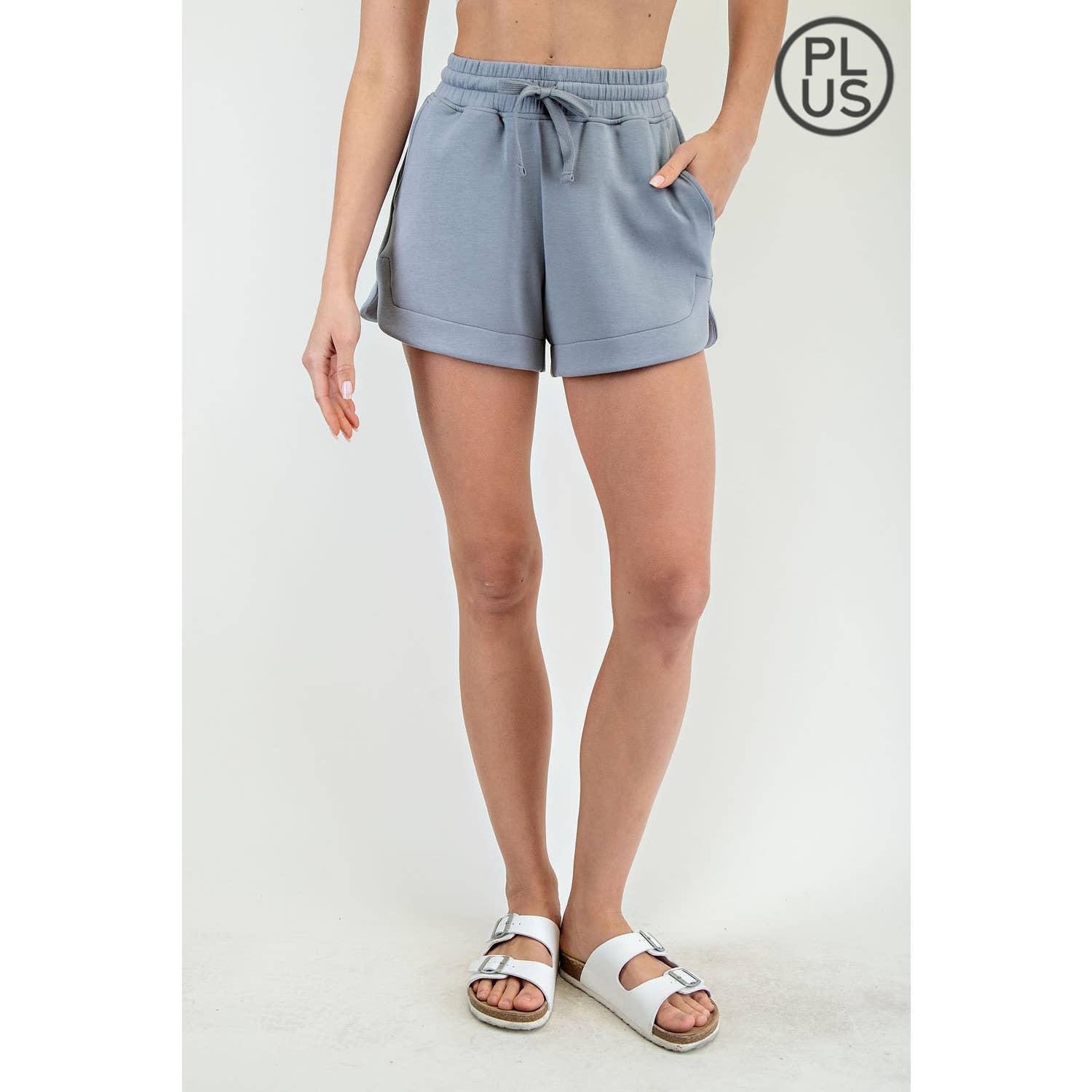 PLUS SIZE MODAL SCUBA SHORT PANTS