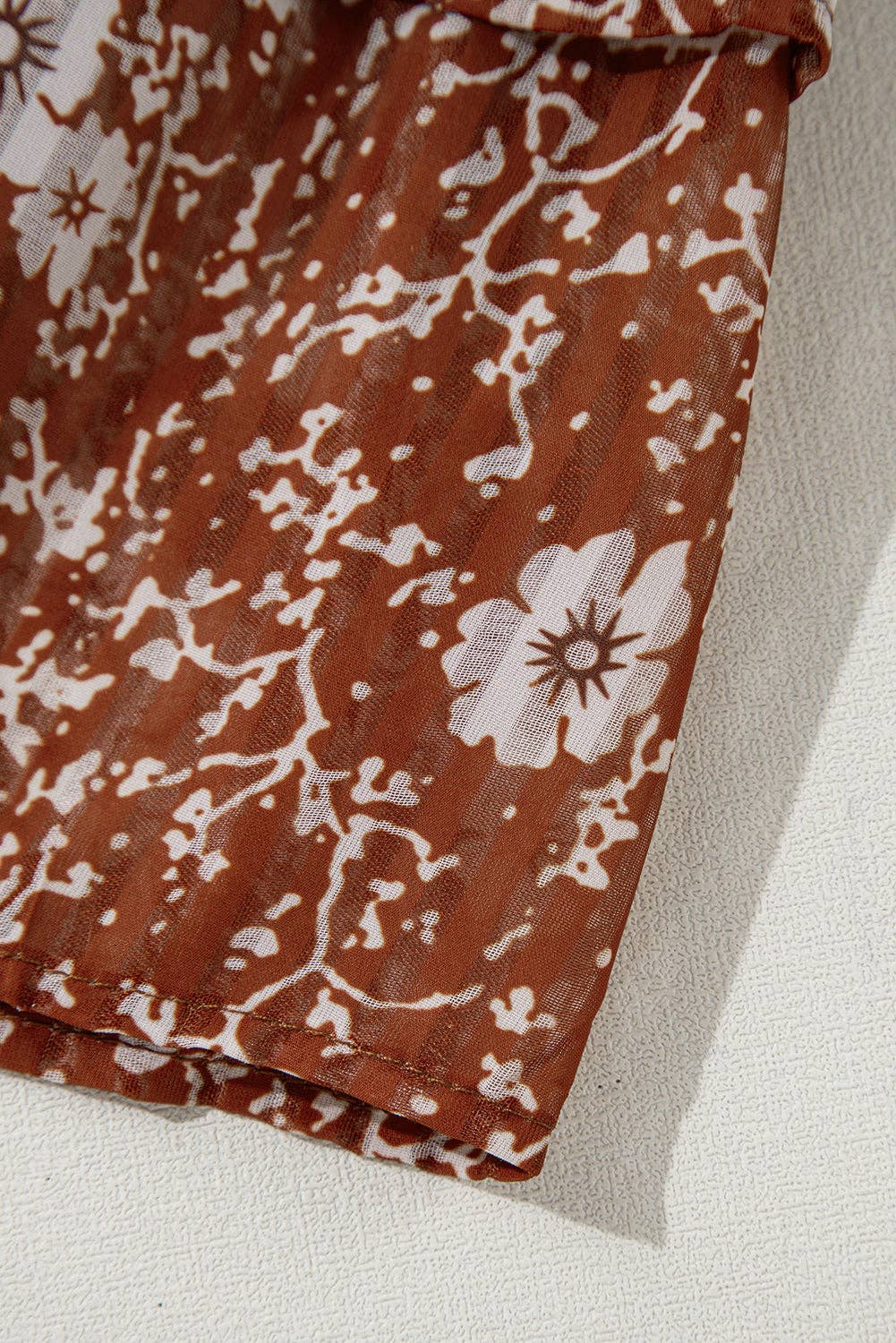 Brown Floral Mini Dress