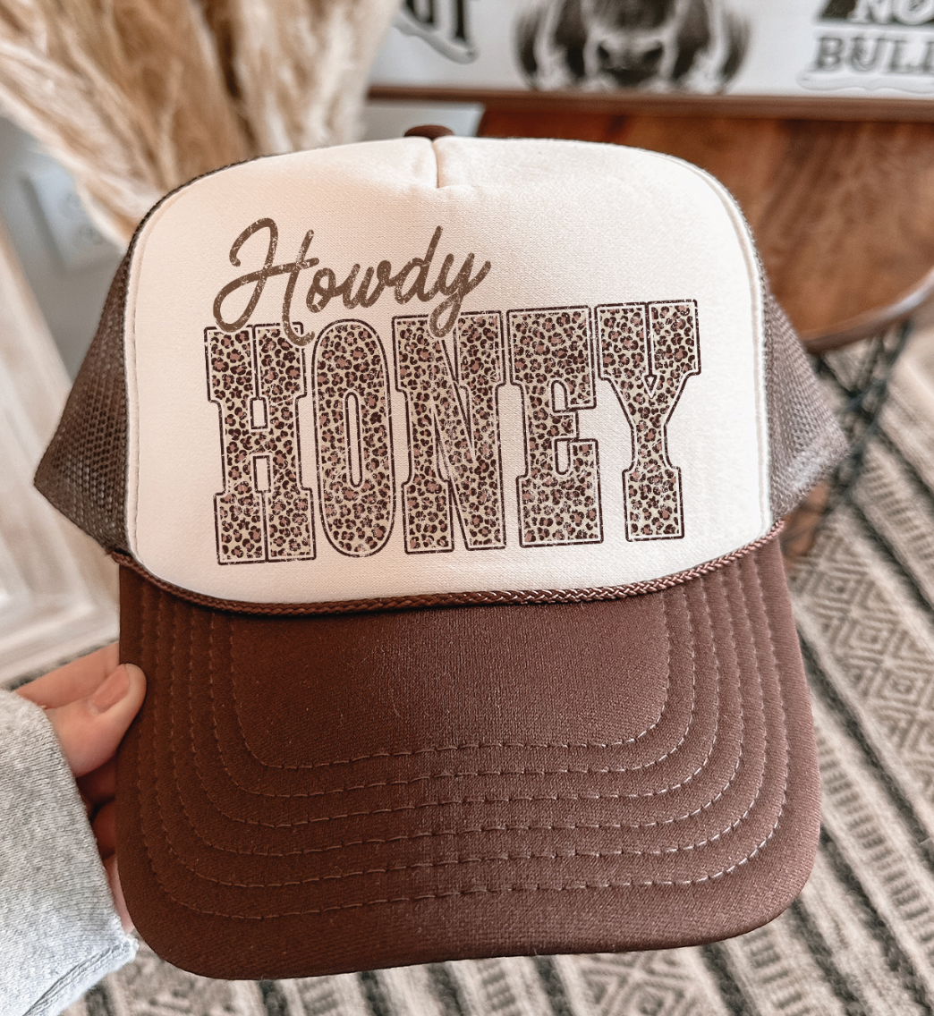Leopard Howdy Honey Trucker Hat