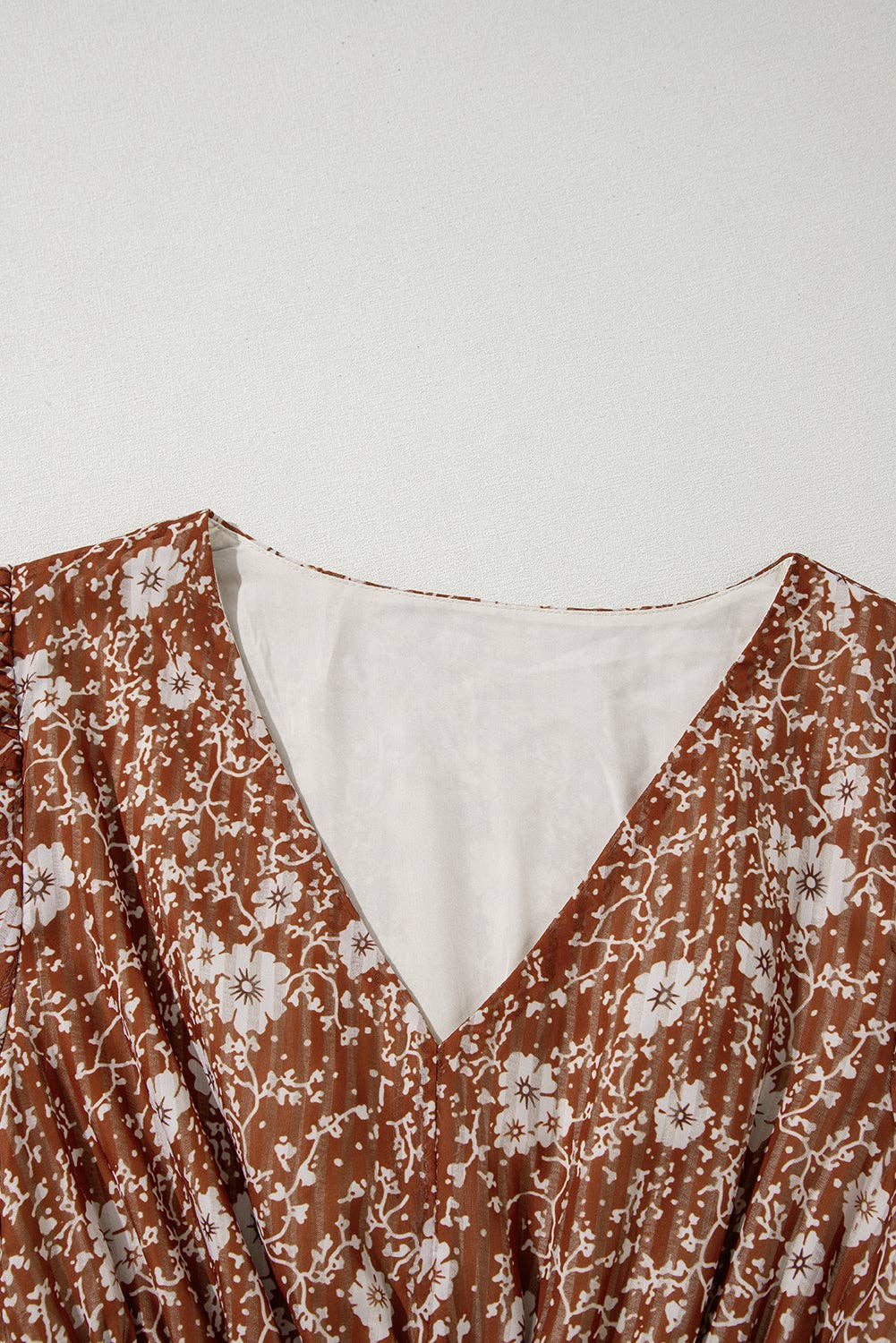 Brown Floral Mini Dress