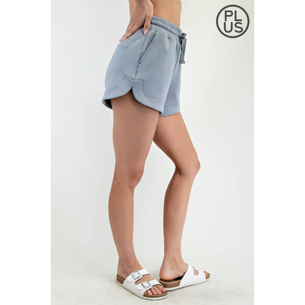 PLUS SIZE MODAL SCUBA SHORT PANTS