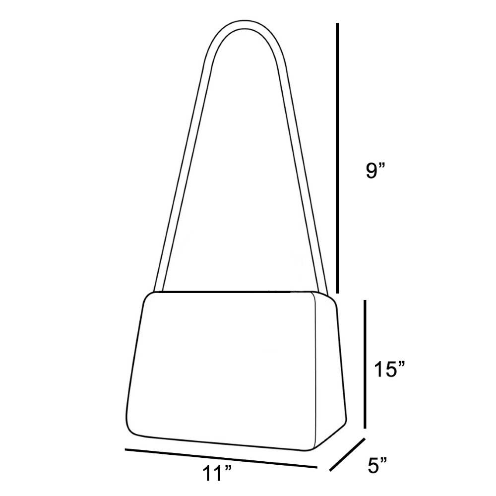 Woven Chain Link Strap Leather Hobo Bag