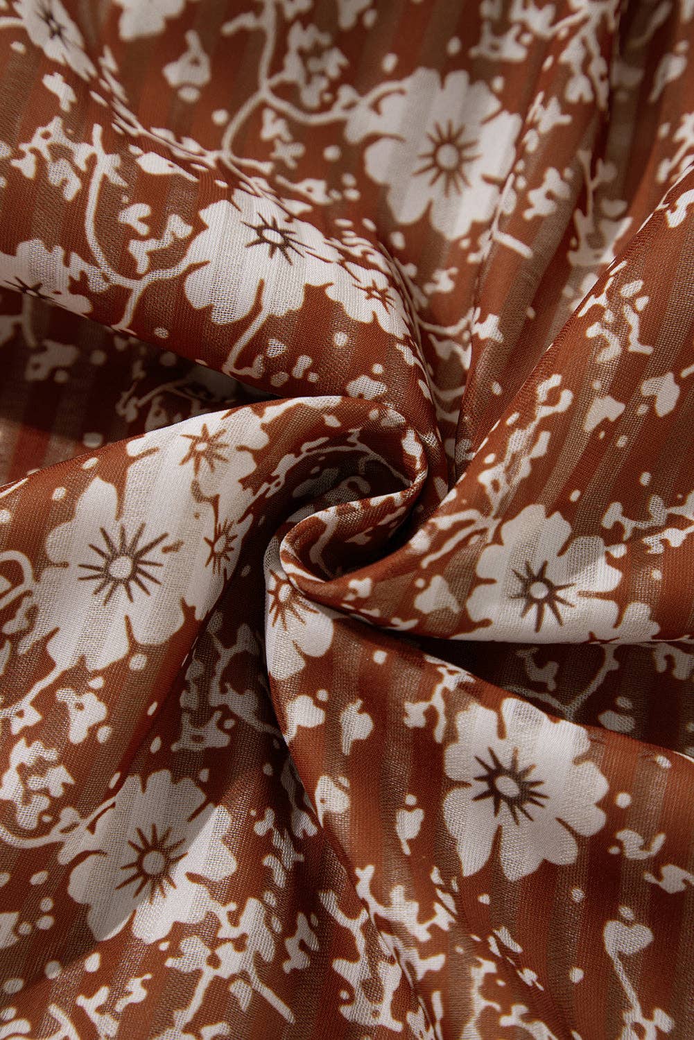 Brown Floral Mini Dress