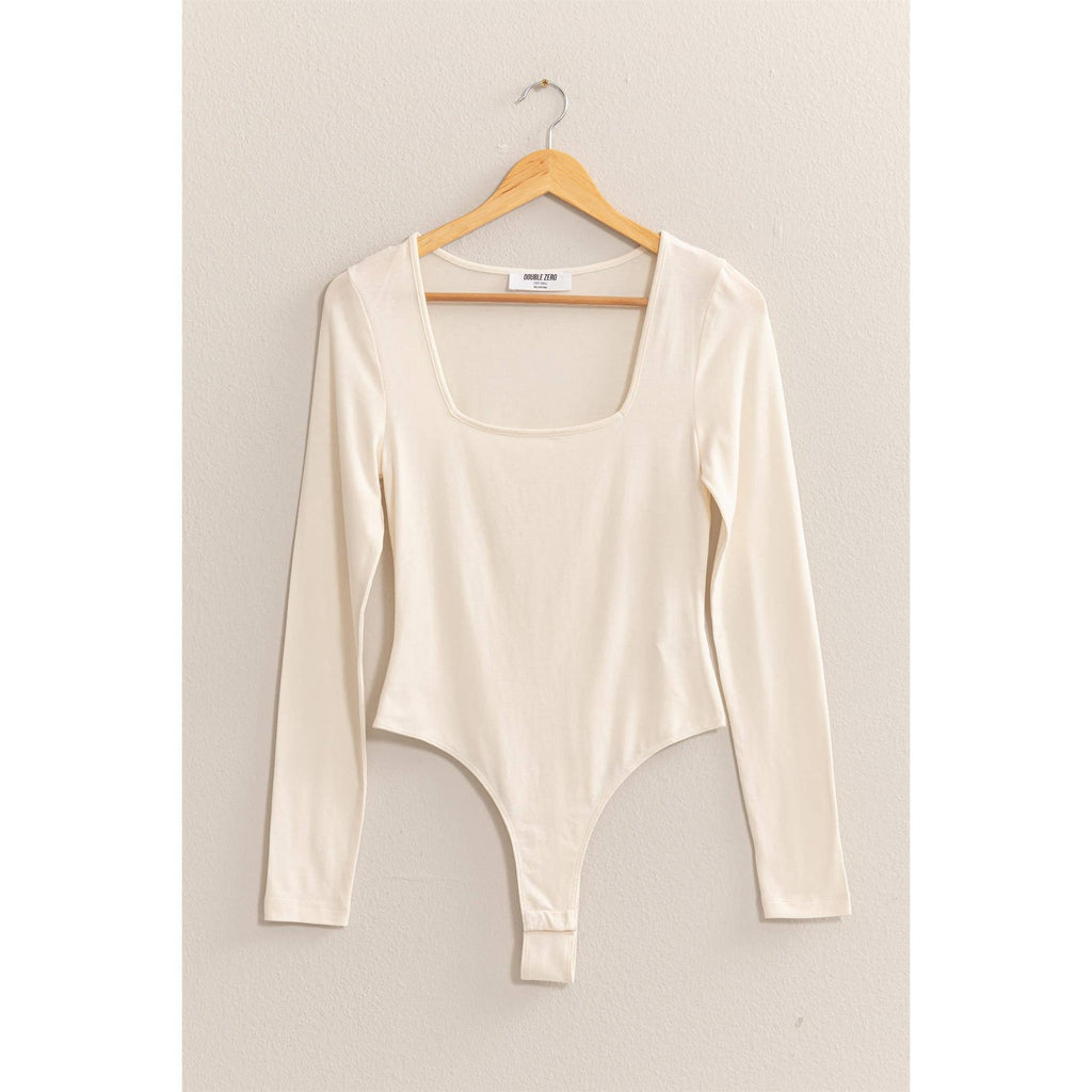 Square Neck Long Sleeve Bodysuit