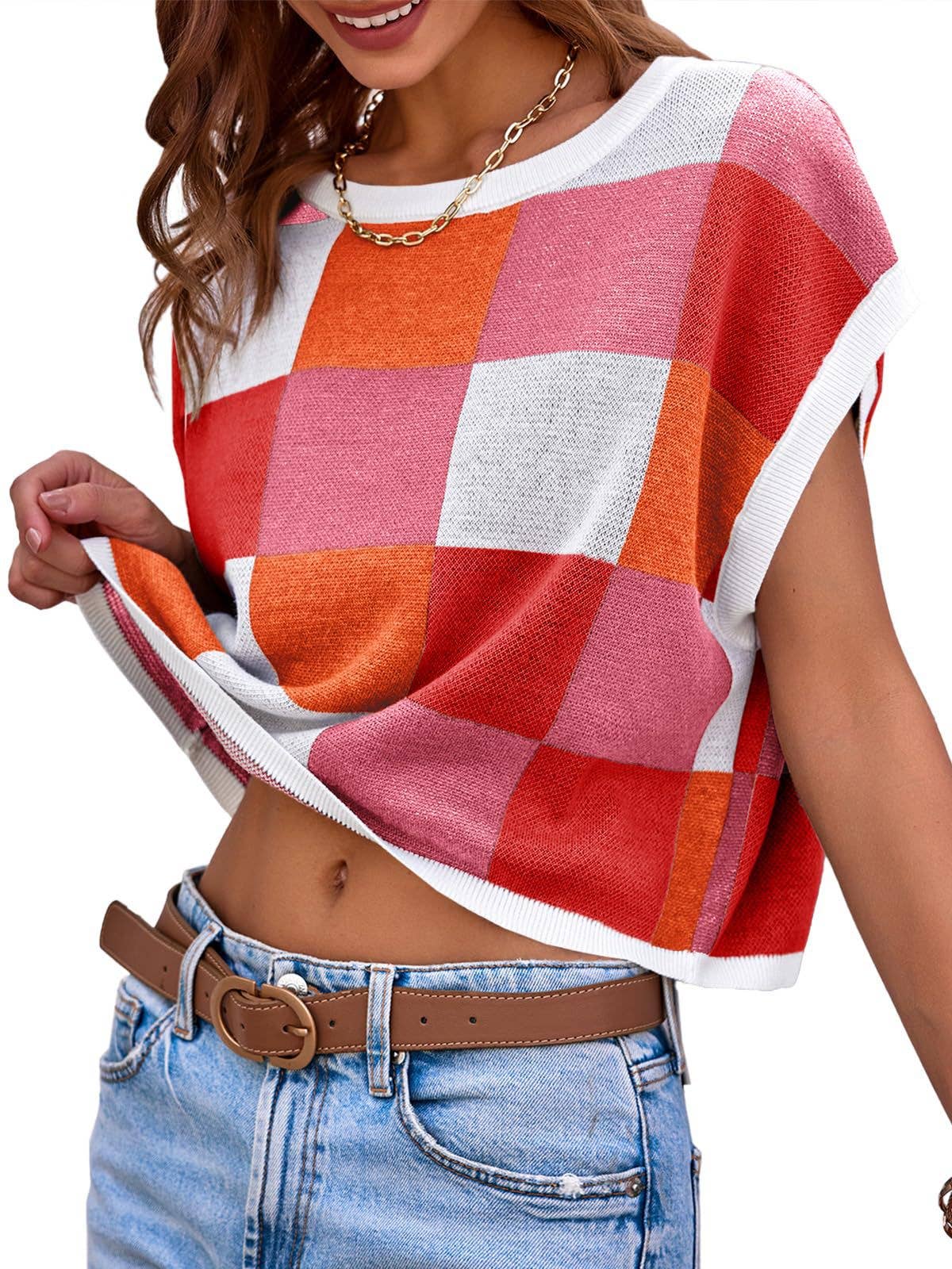 Colorblocked Sweater Vest