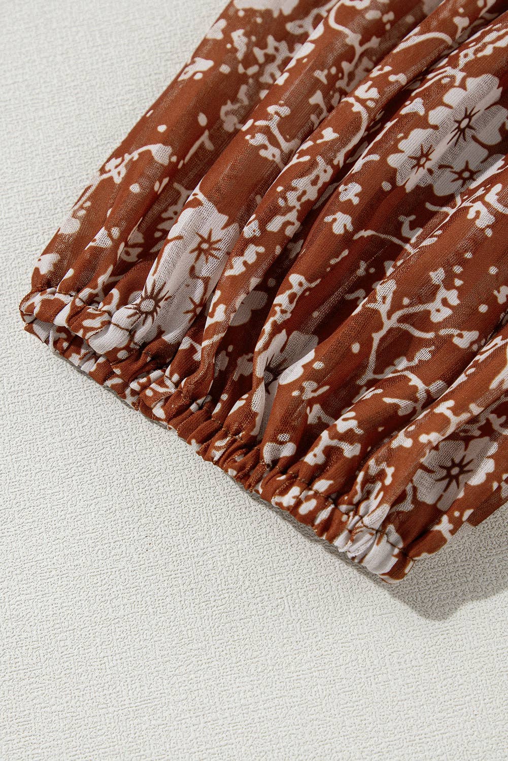 Brown Floral Mini Dress