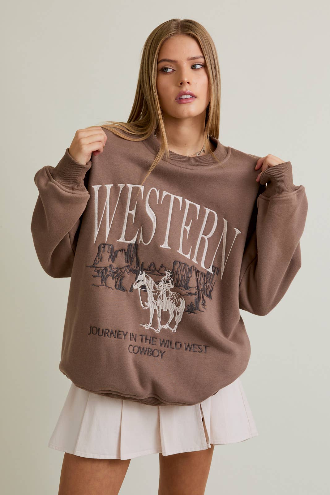 "Western" Oversized Sweatshirt