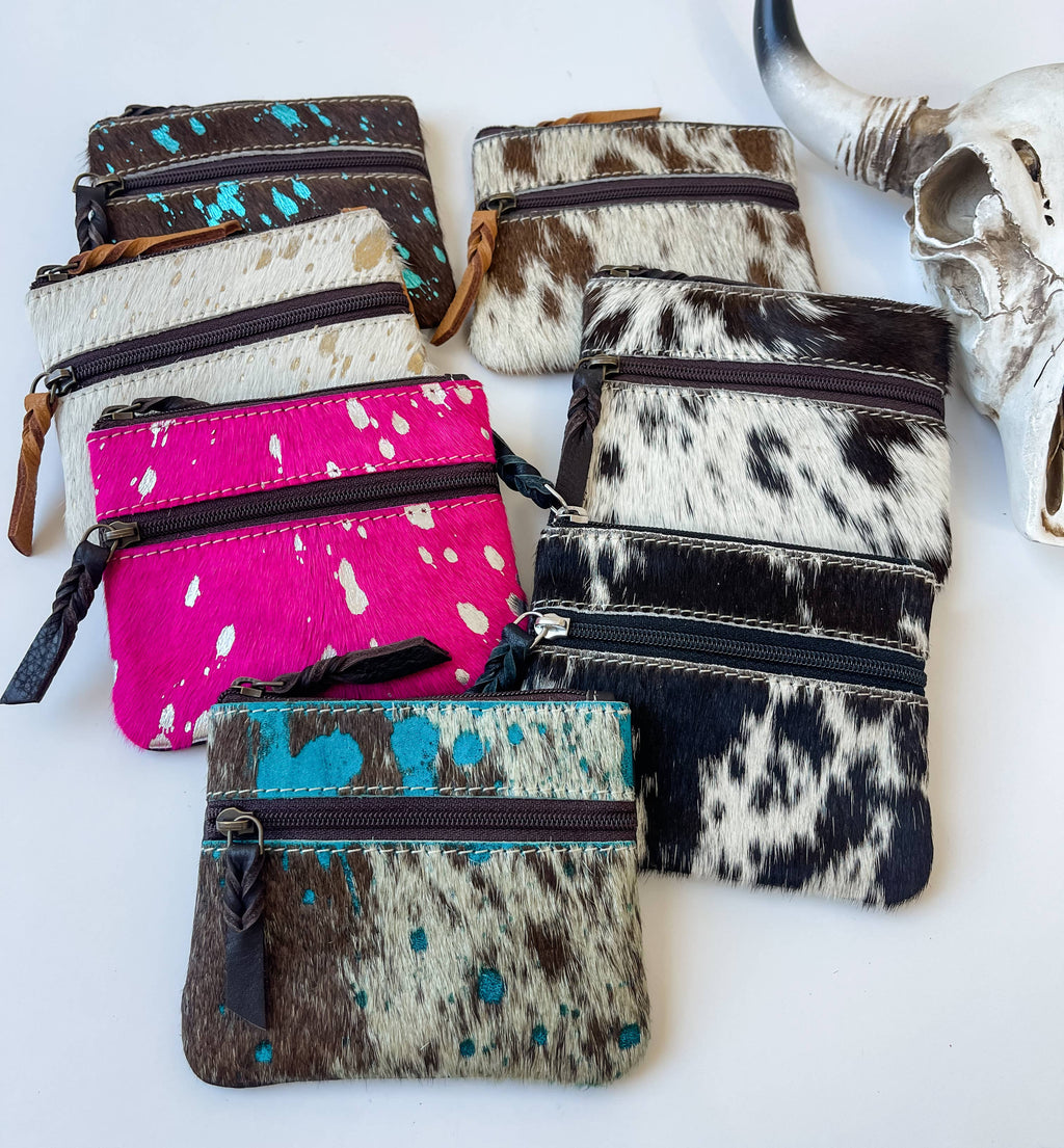 Western Cowhide Money Pouch