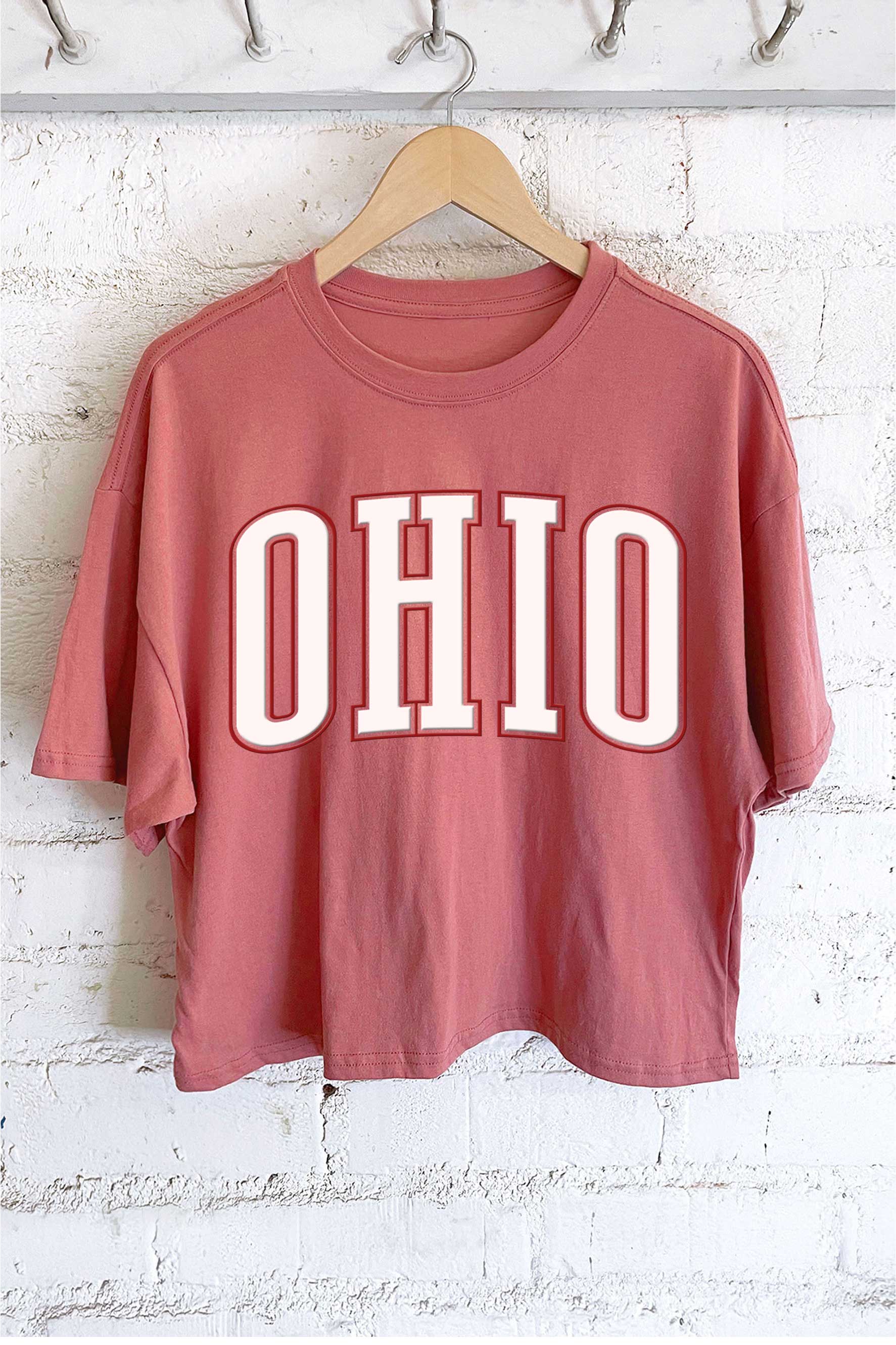 OHIO PUFF GRAPHIC LONG CROP TOP