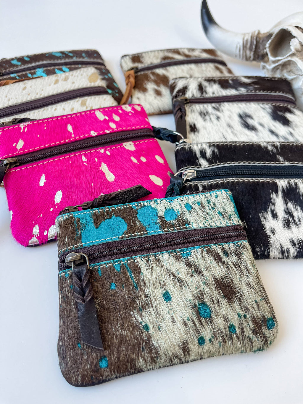 Western Cowhide Money Pouch