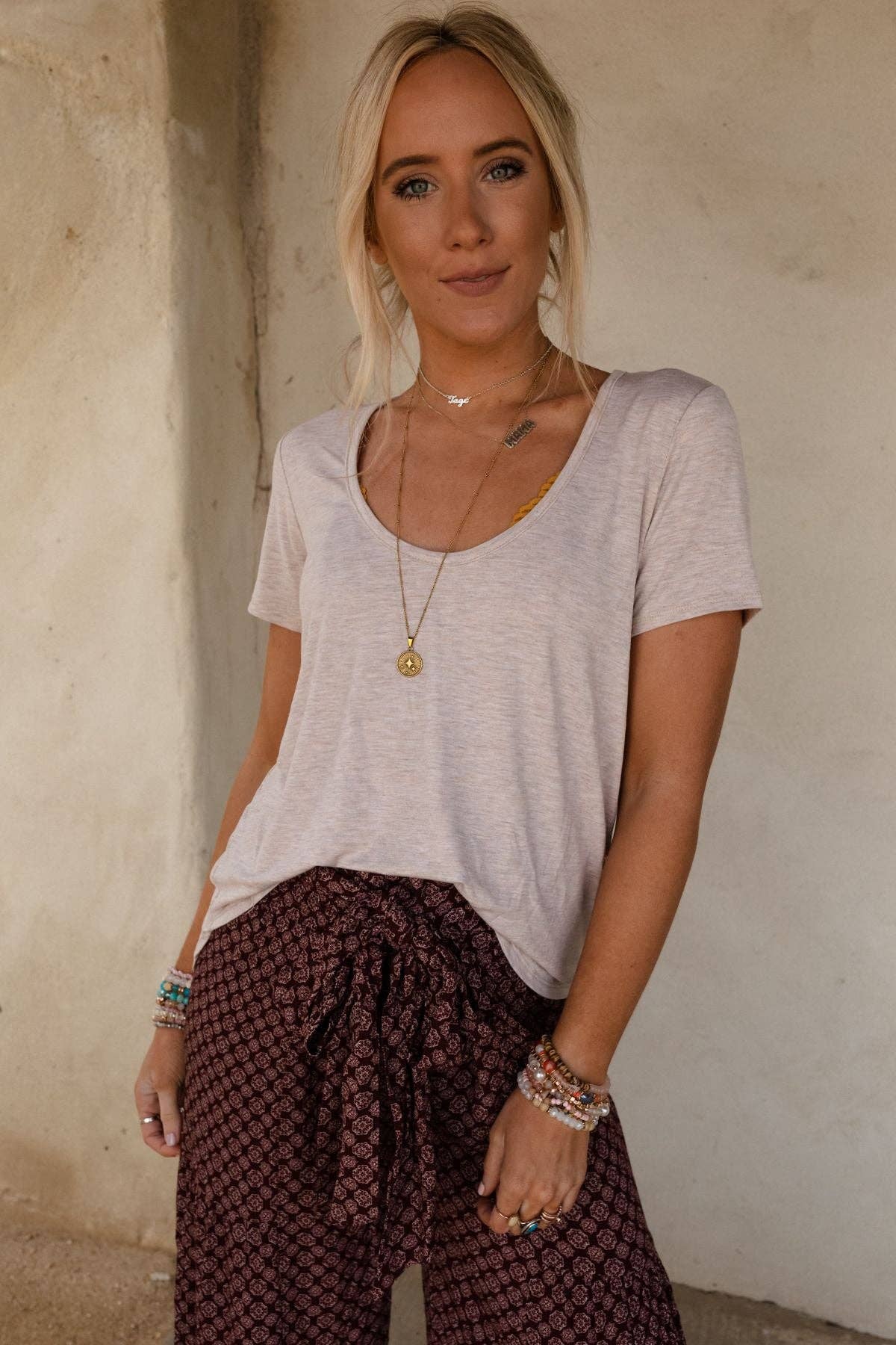 Scoop Neck Bralette Tee