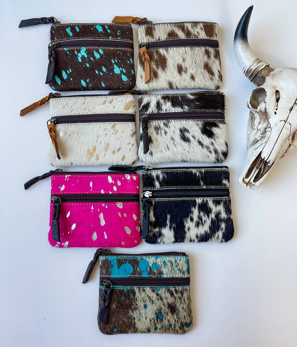 Western Cowhide Money Pouch
