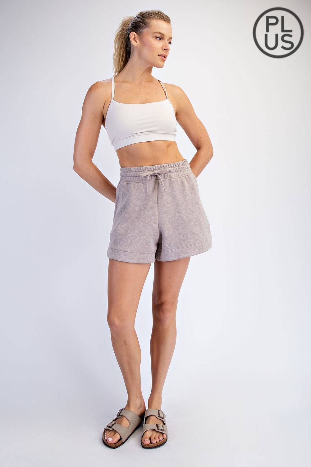 PLUS SIZE MODAL SCUBA SHORT PANTS
