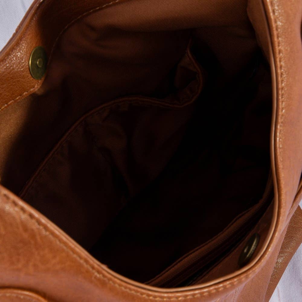 Woven Chain Link Strap Leather Hobo Bag