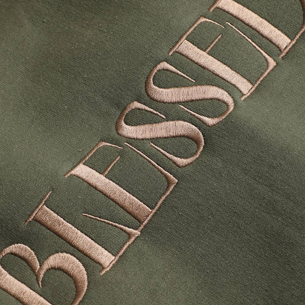 BLESSED Embroidered Fleece Heavyweight Sweatshirt