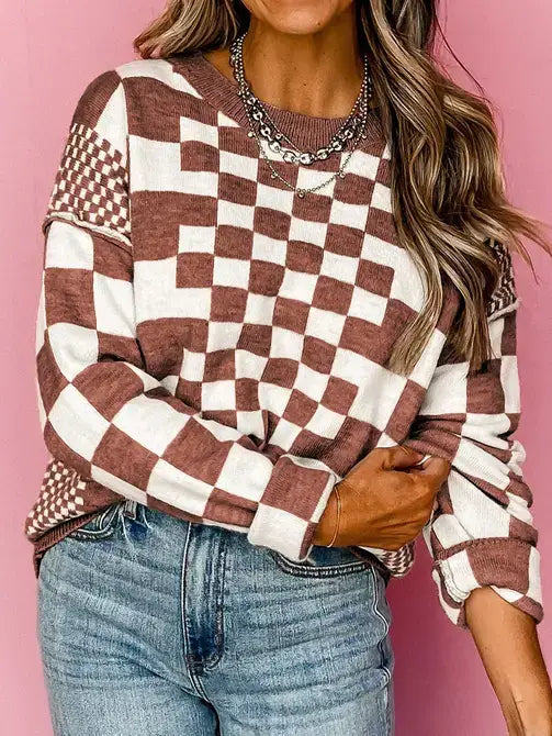 Cozy Checkered Sweater