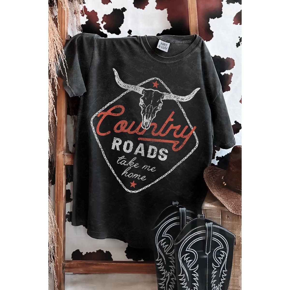 COUNTRY ROADS TAKE ME HOME MINERAL GRAPHIC TEE