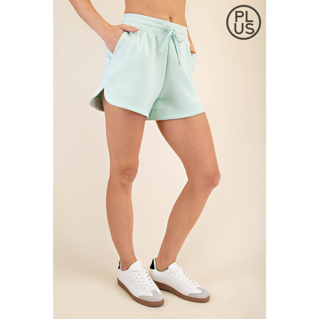 PLUS SIZE MODAL SCUBA SHORT PANTS