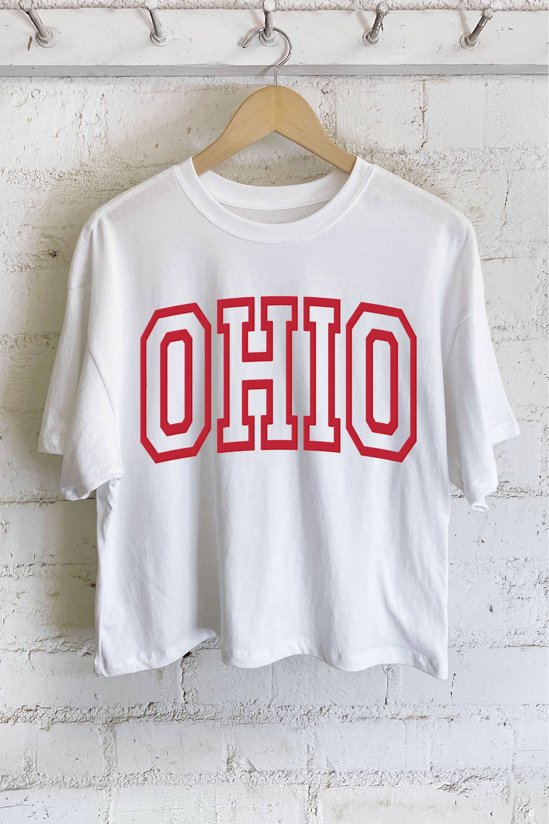 OHIO PUFF GRAPHIC LONG CROP TOP