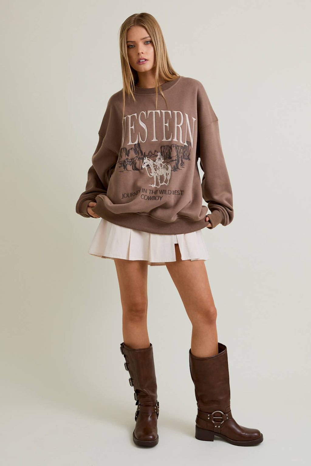 "Western" Oversized Sweatshirt