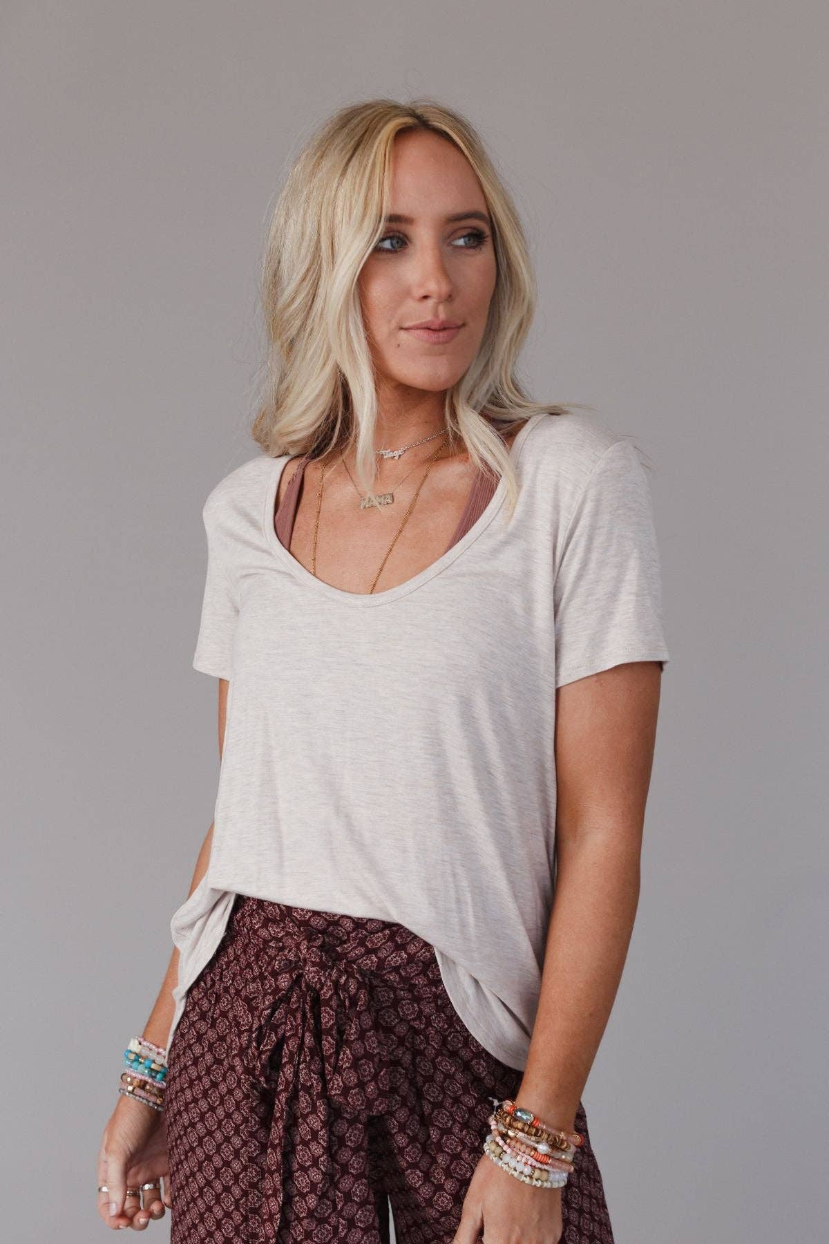 Scoop Neck Bralette Tee