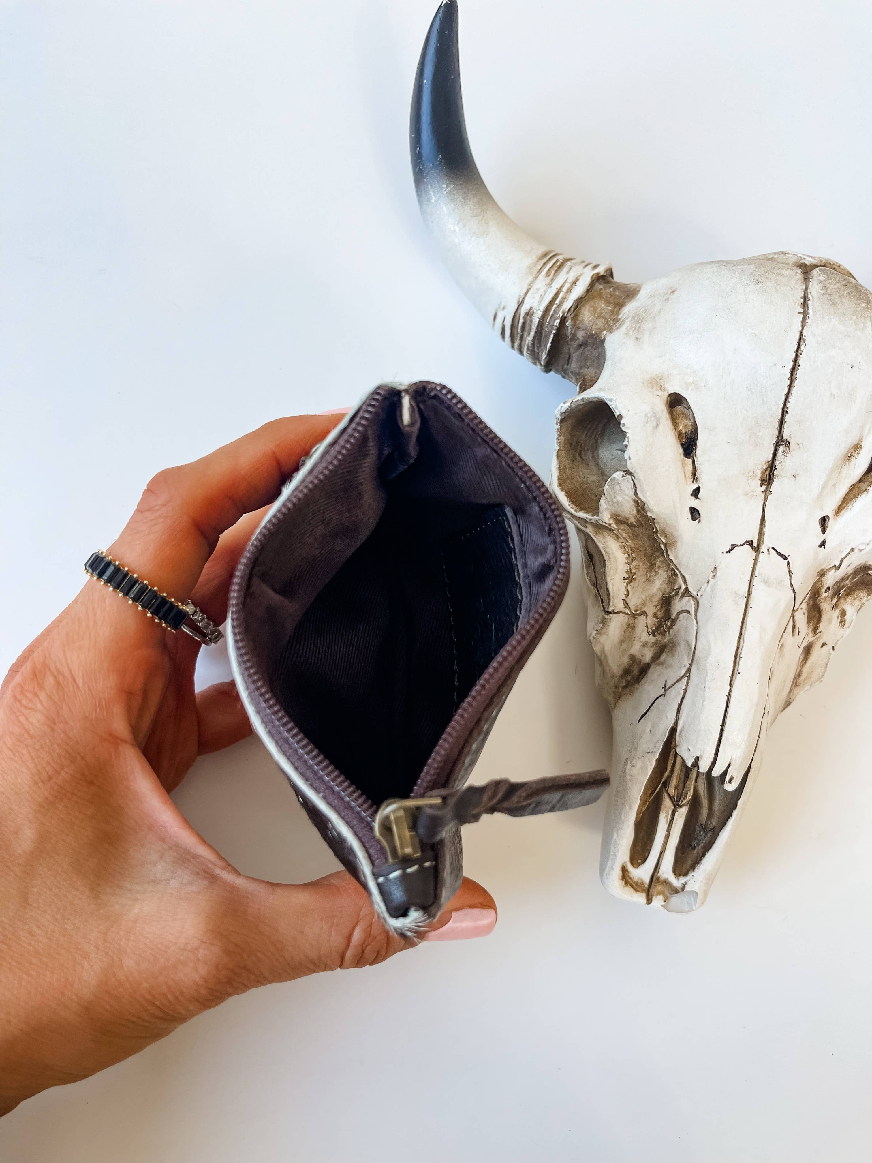 Western Cowhide Money Pouch