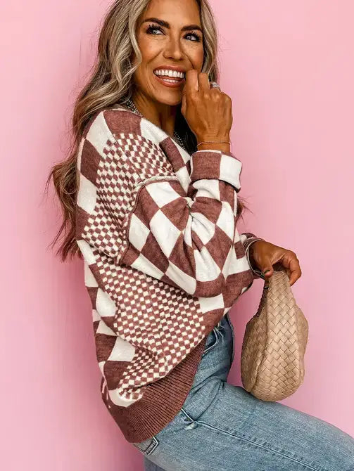 Cozy Checkered Sweater