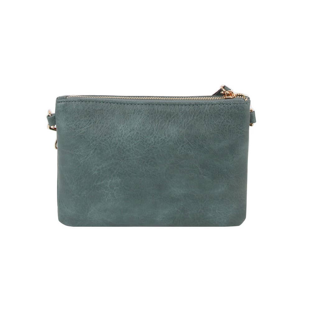 Multi Pocket Crossbody Bag With Two Straps