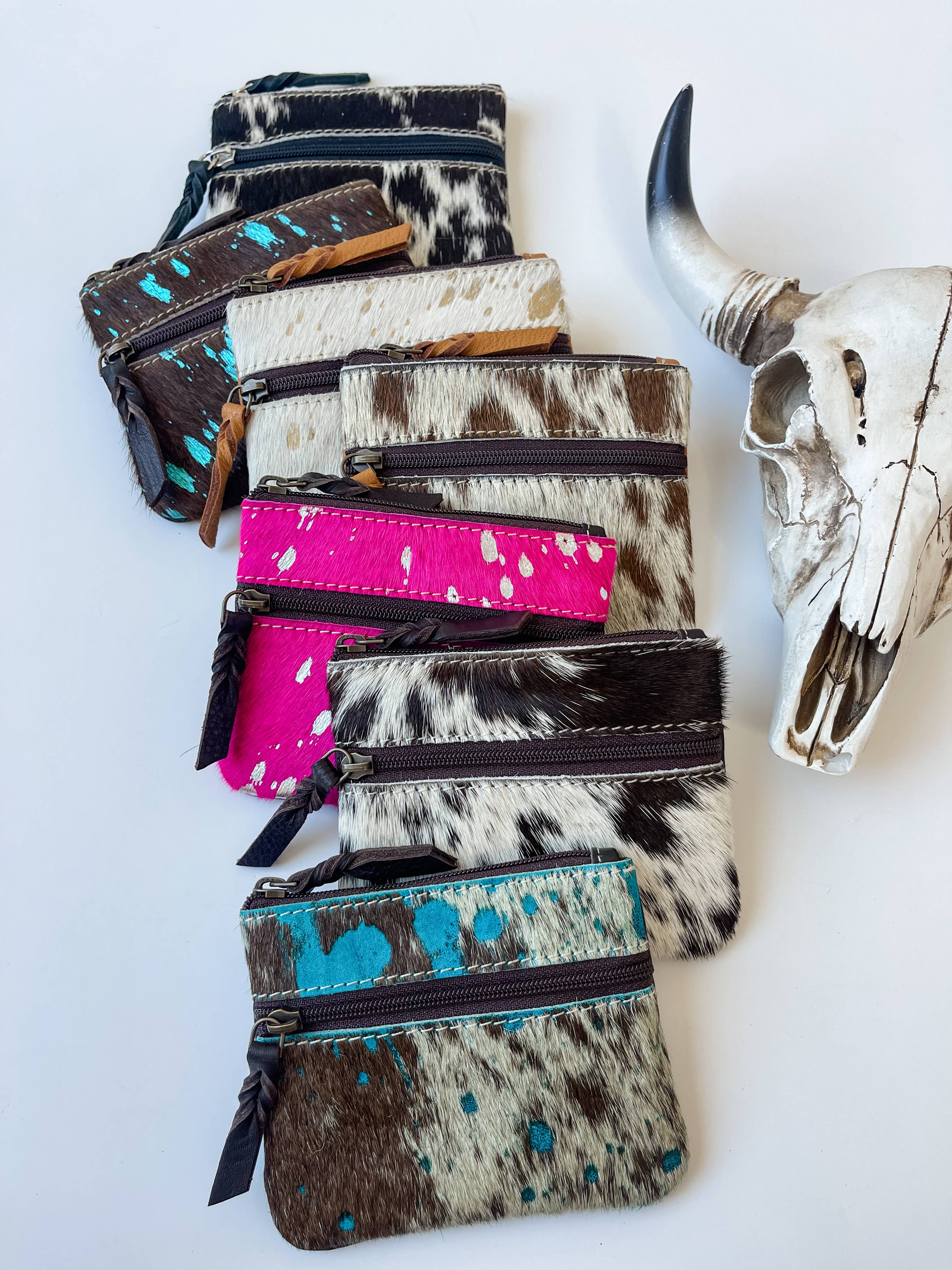 Western Cowhide Money Pouch