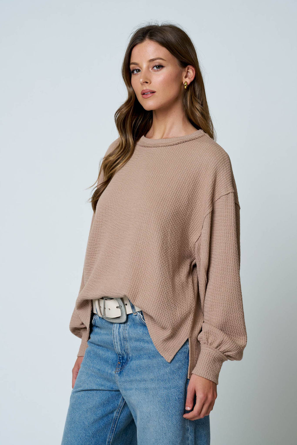 TEXTURED KNIT TOP