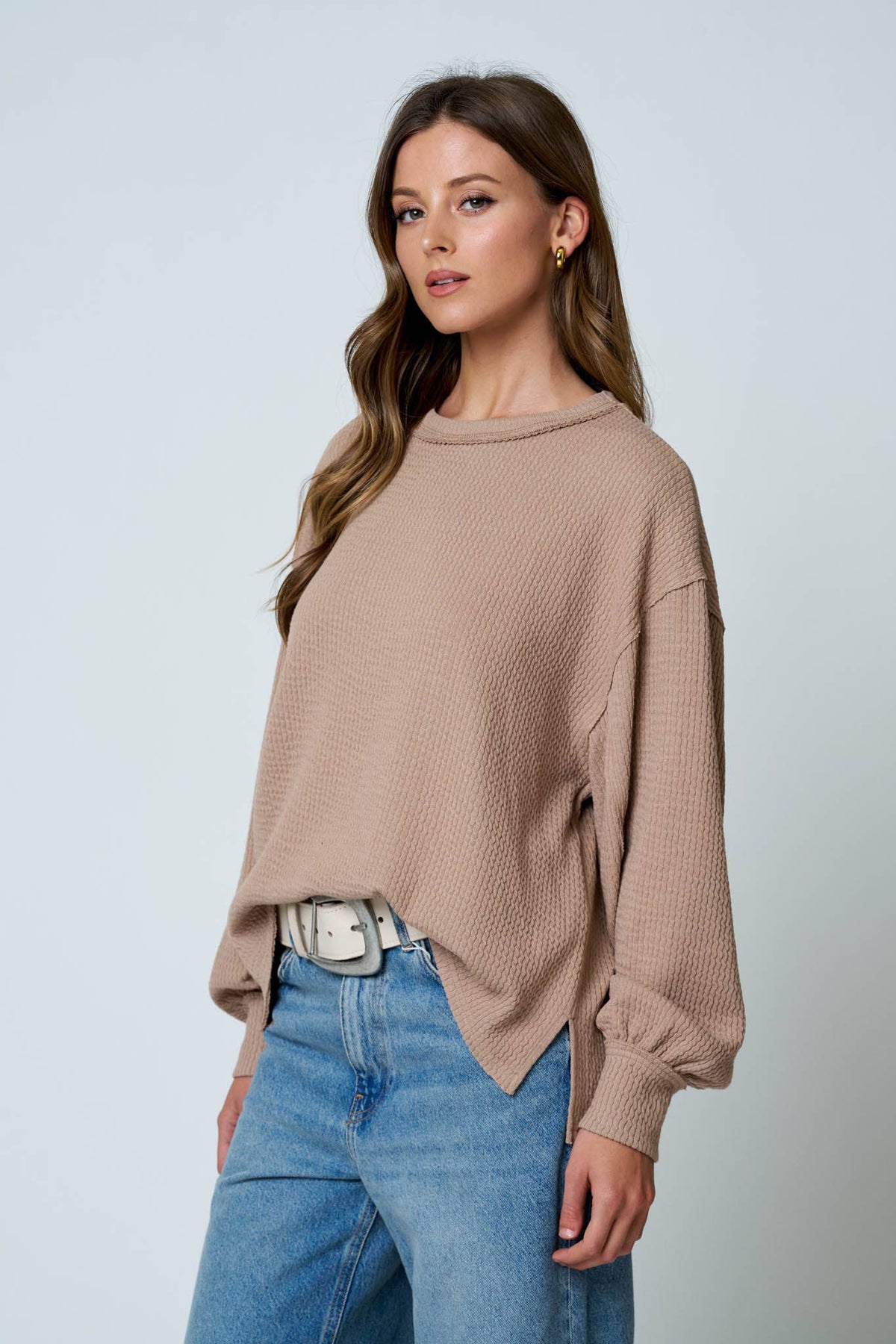 TEXTURED KNIT TOP