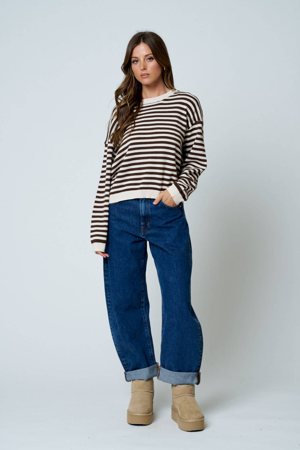 STRIPE RELAXED SWEATER