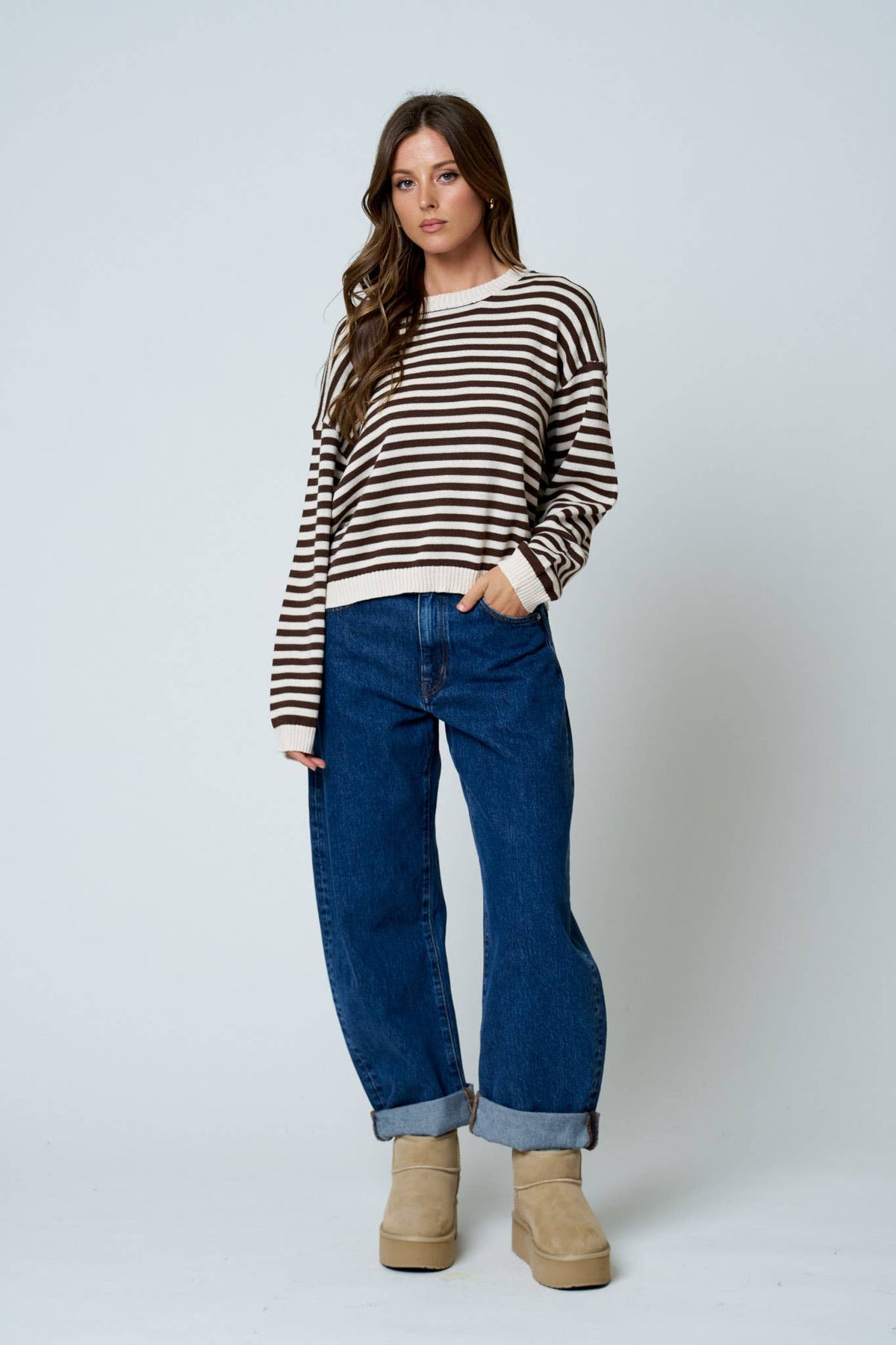 STRIPE RELAXED SWEATER