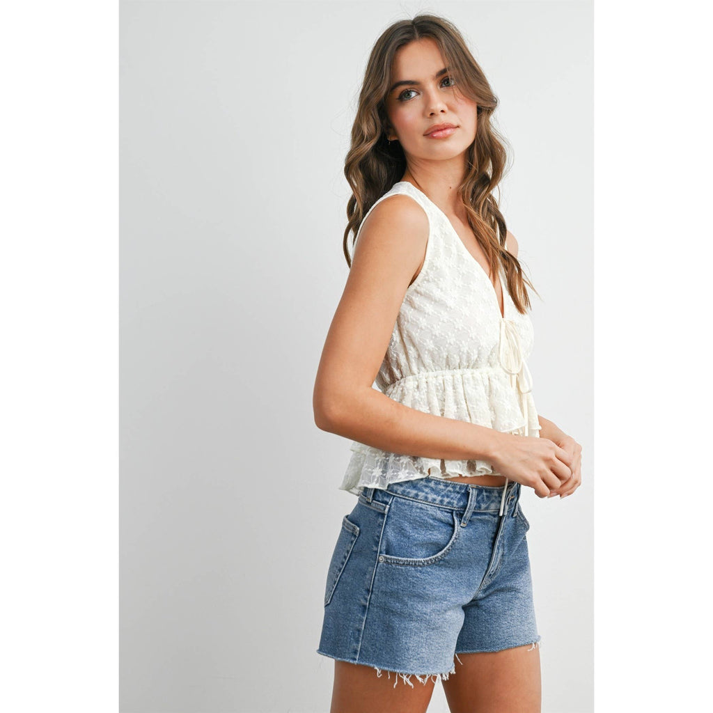 Tiered Ruffle Hem Tank Top
