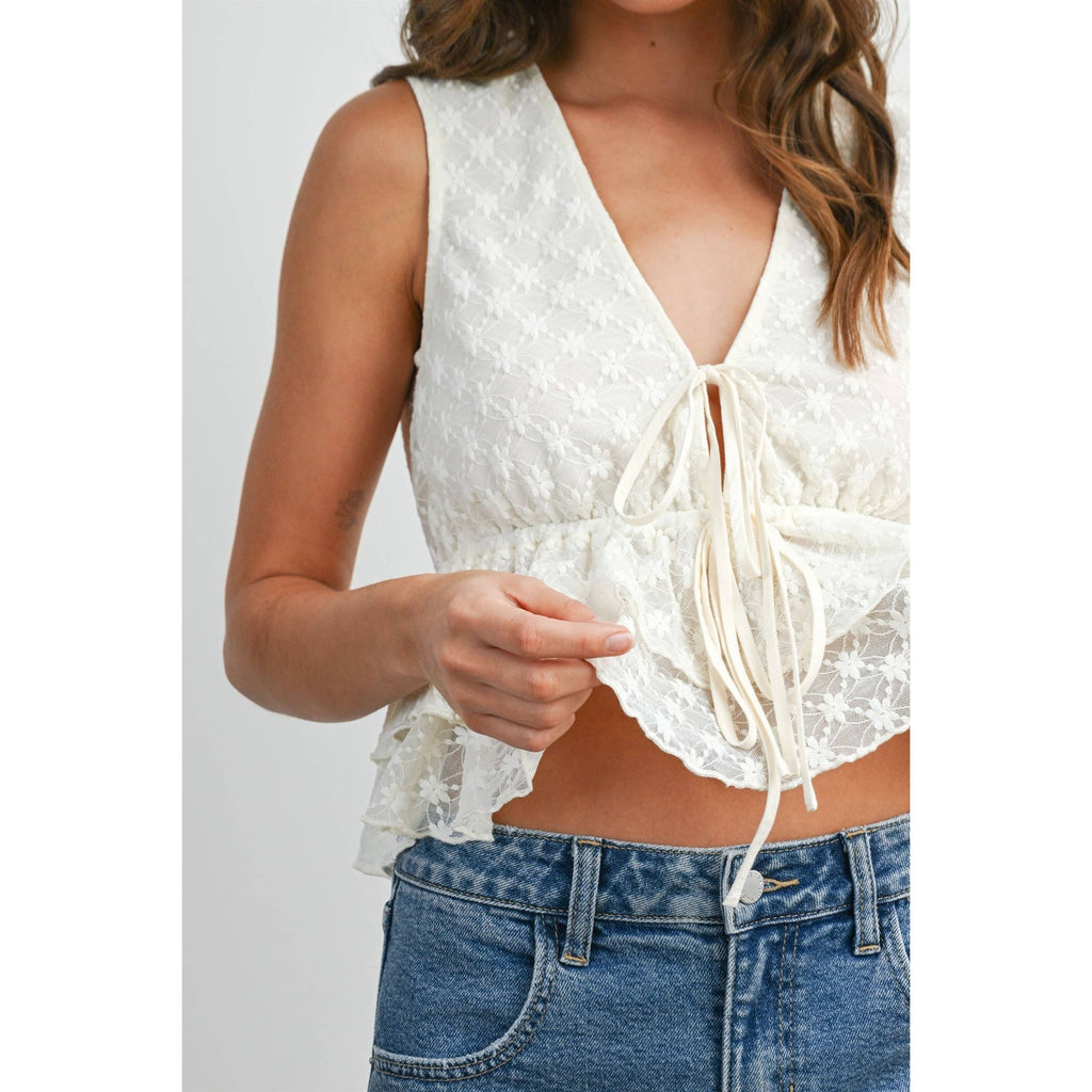 Tiered Ruffle Hem Tank Top