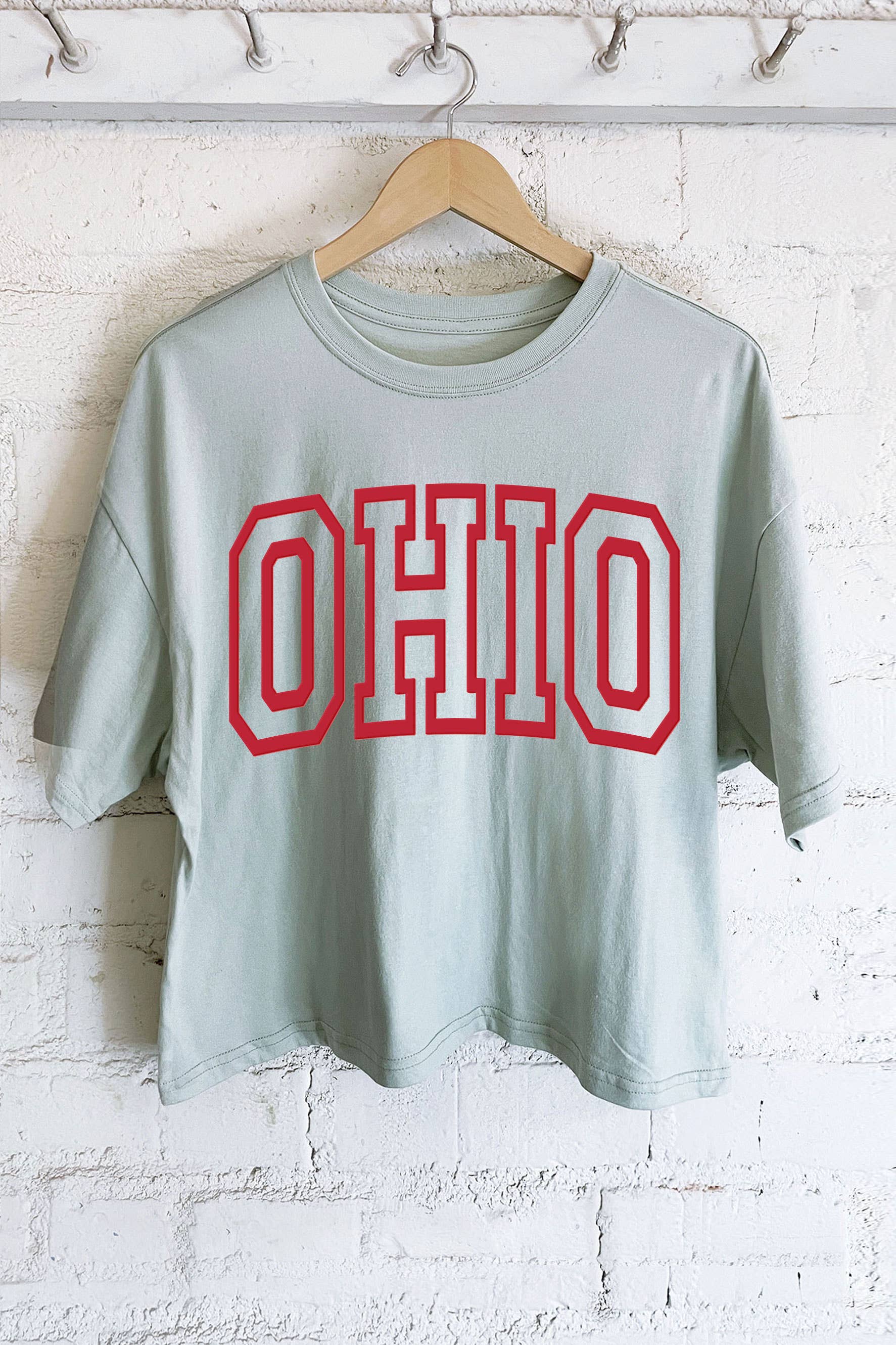 OHIO PUFF GRAPHIC LONG CROP TOP