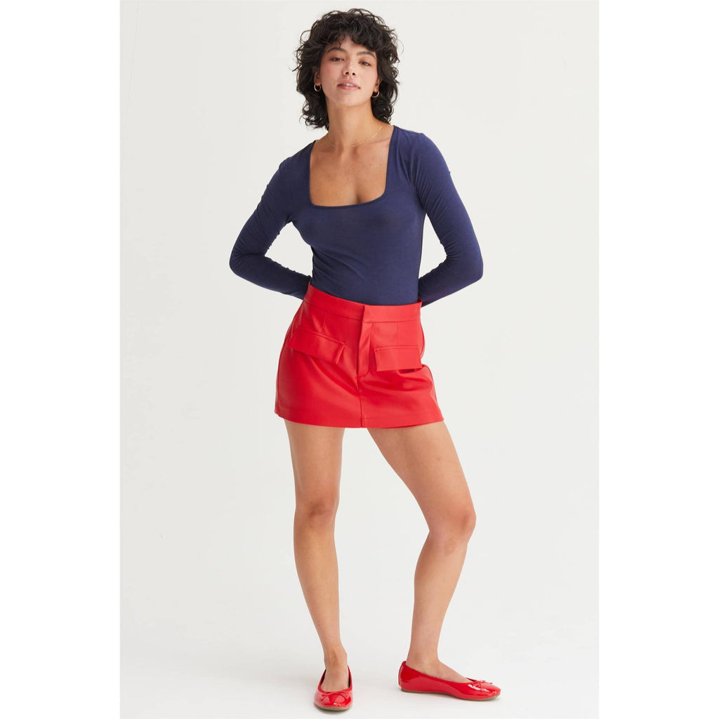 Square Neck Long Sleeve Bodysuit